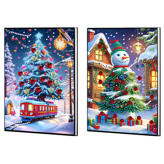2pcs 50-Page A5 Size Diamond Painting Notebook for Adults Holiday Birthday Gift