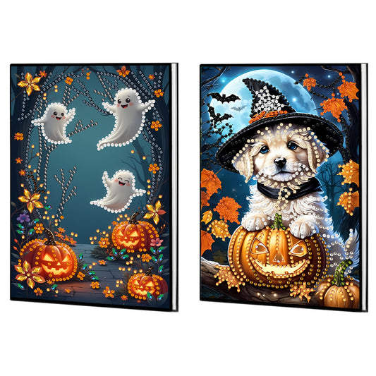 2pcs 50-Page A5 Size Diamond Painting Notebook for Adults Holiday Birthday Gift