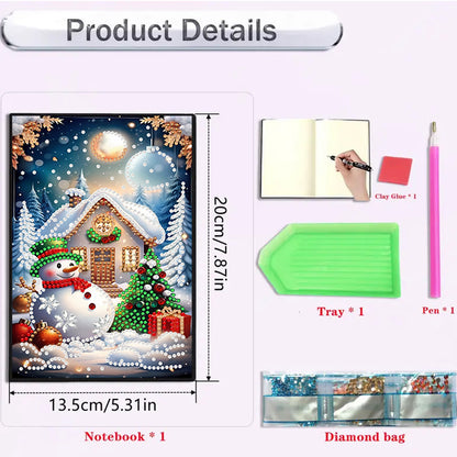 2pcs 50-Page A5 Size Diamond Painting Notebook for Adults Holiday Birthday Gift