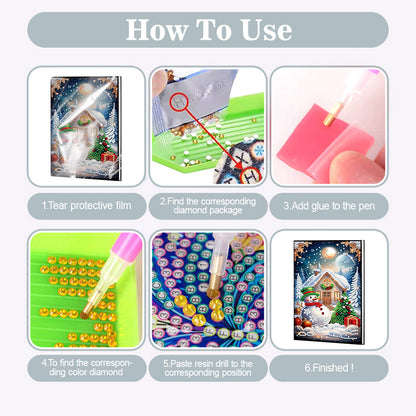 2pcs 50-Page A5 Size Diamond Painting Notebook for Adults Holiday Birthday Gift