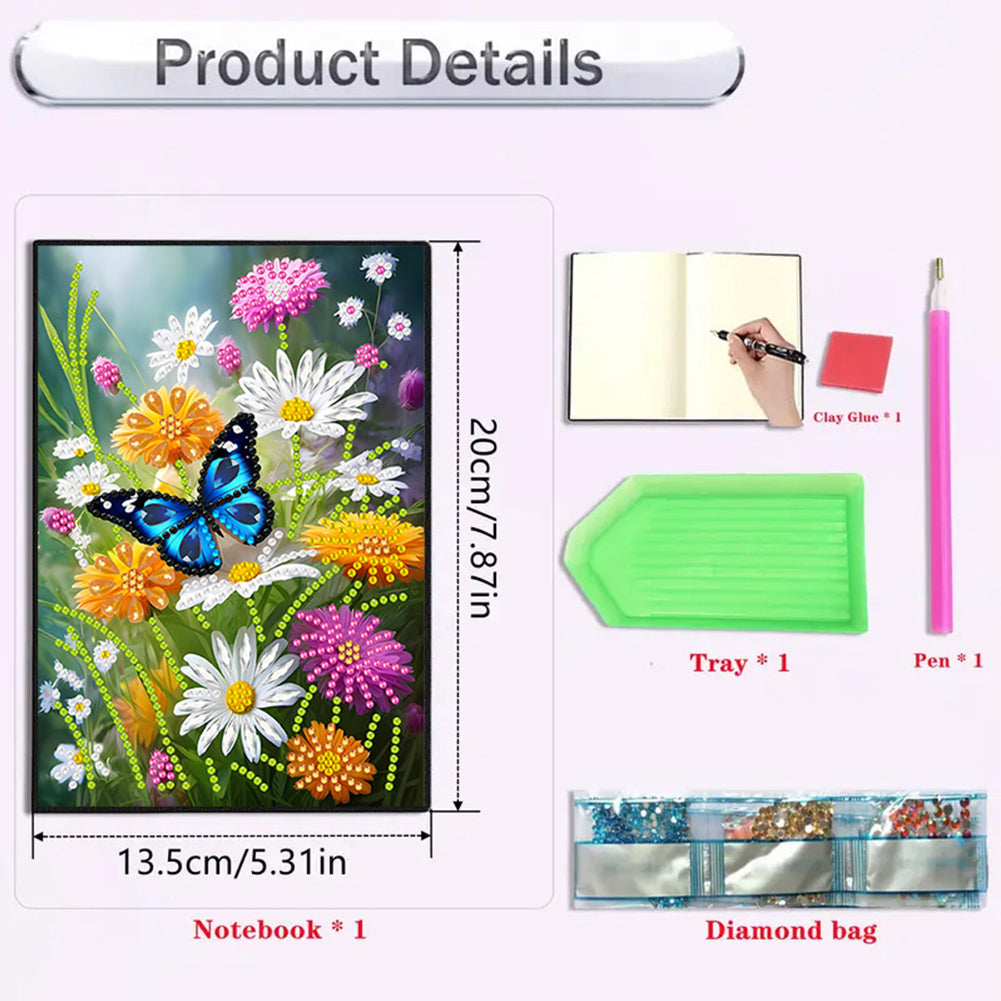 2pcs 50-Page A5 Size Diamond Painting Notebook for Adults Holiday Birthday Gift