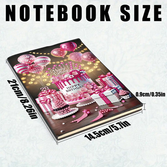 2pcs 50-Page A5 Size Diamond Painting Notebook for Adults Holiday Birthday Gift