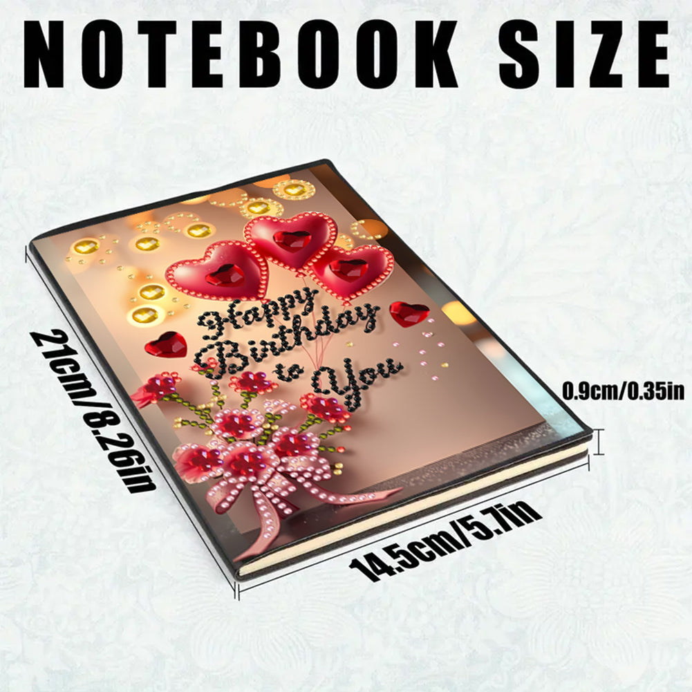 2pcs 50-Page A5 Size Diamond Painting Notebook for Adults Holiday Birthday Gift