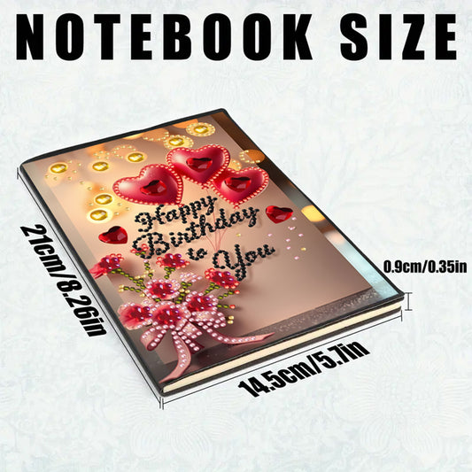 2pcs 50-Page A5 Size Diamond Painting Notebook for Adults Holiday Birthday Gift