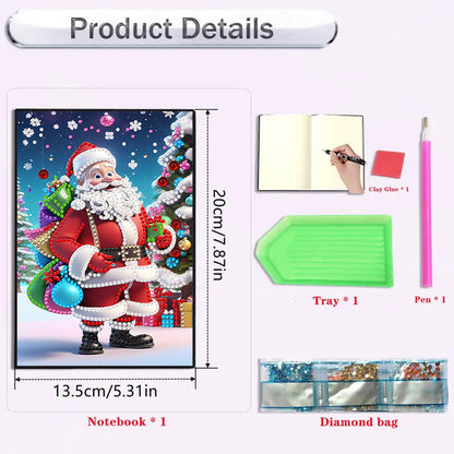 2pcs 50-Page A5 Size Diamond Painting Notebook for Adults Holiday Birthday Gift