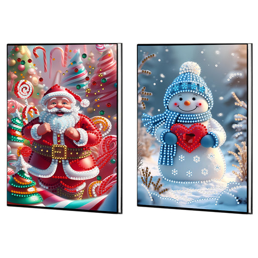 2pcs 50-Page A5 Size Diamond Painting Notebook for Adults Holiday Birthday Gift