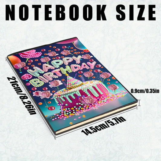 2pcs 50-Page A5 Size Diamond Painting Notebook for Adults Holiday Birthday Gift