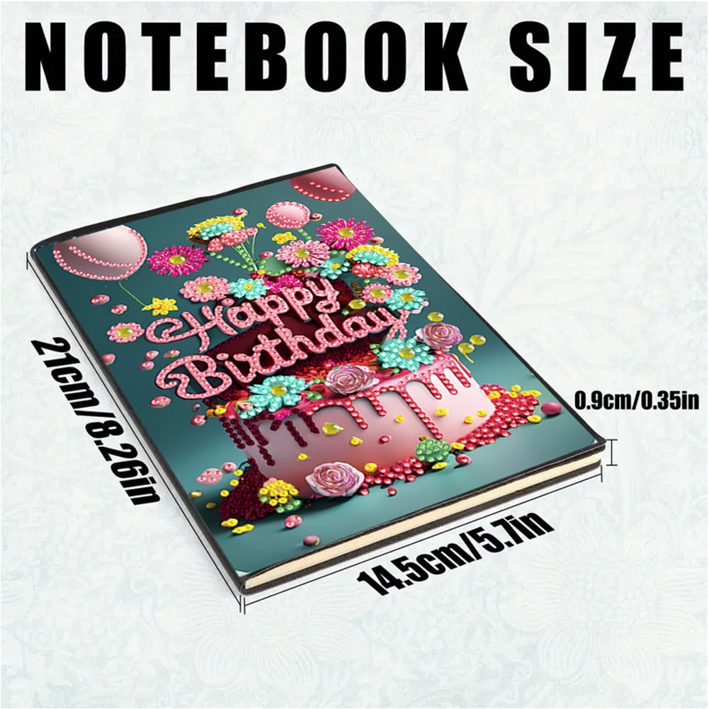 2pcs 50-Page A5 Size Diamond Painting Notebook for Adults Holiday Birthday Gift