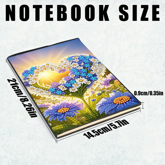 2pcs 50-Page A5 Size Diamond Painting Notebook for Adults Holiday Birthday Gift