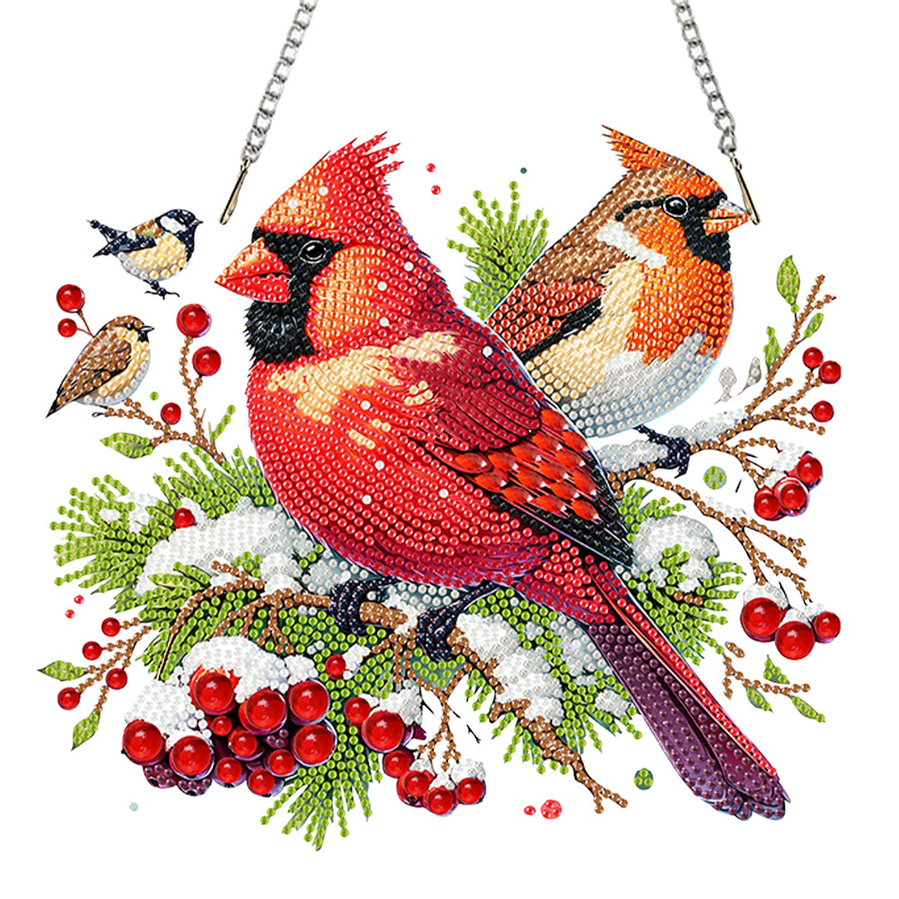 Acrylic 2D Flat DIY Christmas Diamond Art Pendant Wall Decor for Home & Windows