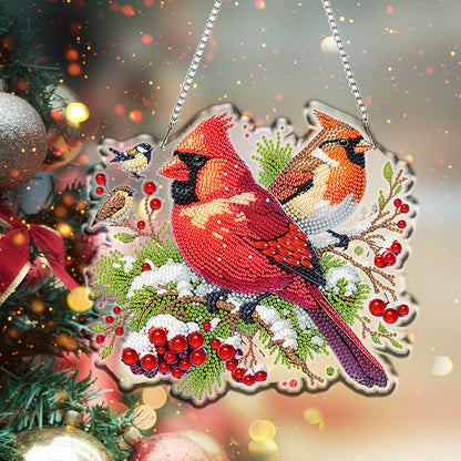 Acrylic 2D Flat DIY Christmas Diamond Art Pendant Wall Decor for Home & Windows