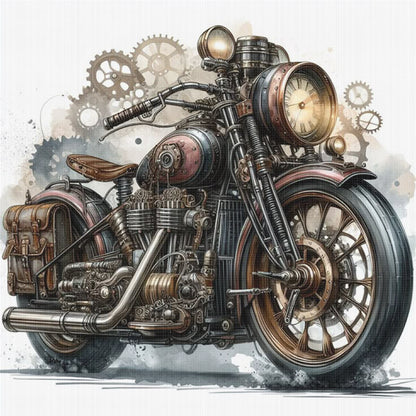 Motorcycle - 11CT Stamped Cross Stitch 40*40CM