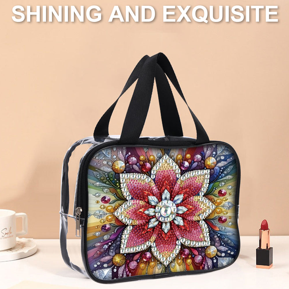 DIY Diamond Art Rhinestone Makeup Bag Crystal Transparent PVC Storage Pack Gift