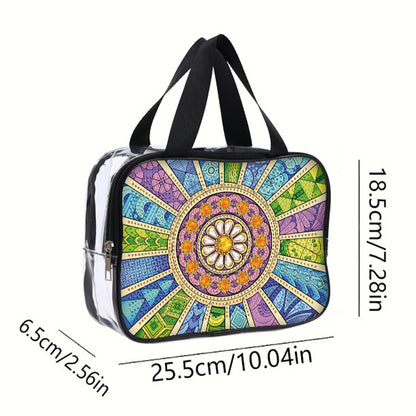 DIY Diamond Art Rhinestone Makeup Bag Crystal Transparent PVC Storage Pack Gift