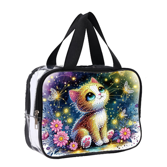 DIY Diamond Art Rhinestone Makeup Bag Crystal Transparent PVC Storage Pack Gift