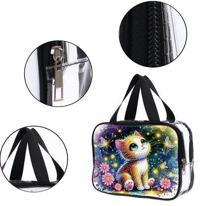 DIY Diamond Art Rhinestone Makeup Bag Crystal Transparent PVC Storage Pack Gift