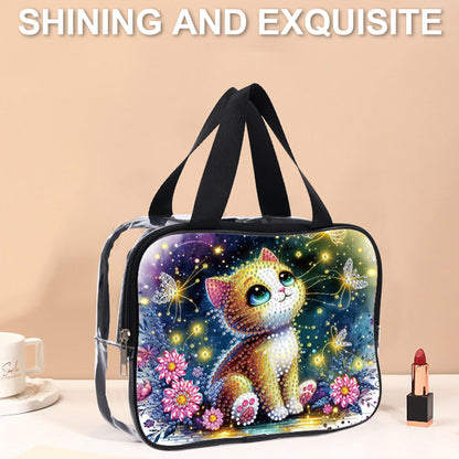 DIY Diamond Art Rhinestone Makeup Bag Crystal Transparent PVC Storage Pack Gift