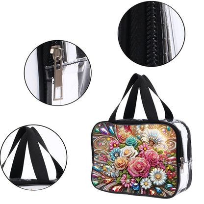 DIY Diamond Art Rhinestone Makeup Bag Crystal Transparent PVC Storage Pack Gift