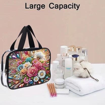 DIY Diamond Art Rhinestone Makeup Bag Crystal Transparent PVC Storage Pack Gift