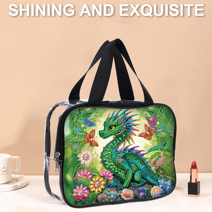DIY Pterosaur Diamond Art Rhinestone Makeup Bag Transparent PVC Storage Pack