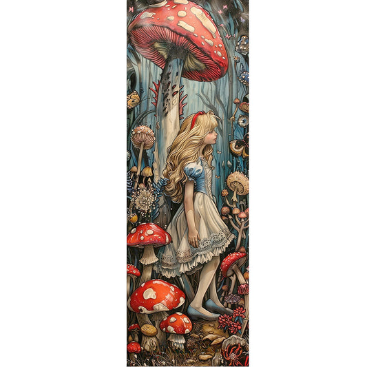 Girl Under A Mushroom - 11CT Stamped Cross Stitch 30*90CM