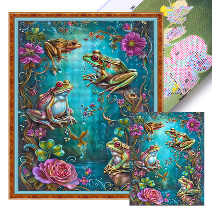 Frog - 14CT Stamped Cross Stitch 40*50CM