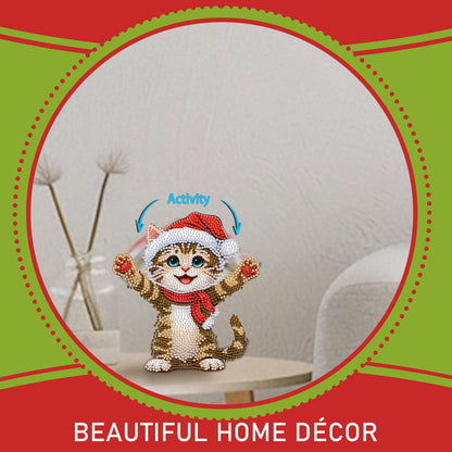 Xmas Acrylic Shaking Head Desktop Diamond Art Kits for Home Office Desktop Decor