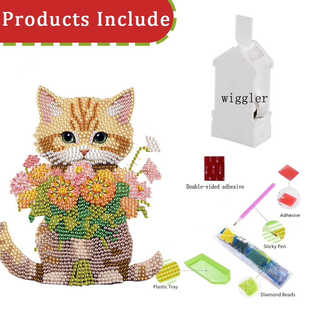 Xmas Acrylic Shaking Head Desktop Diamond Art Kits for Home Office Desktop Decor