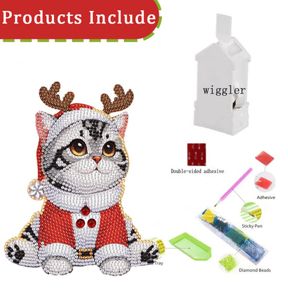 Xmas Acrylic Shaking Head Desktop Diamond Art Kits for Home Office Desktop Decor