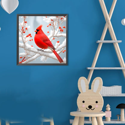 Lord'S Cardinal - Full Round Drill Diamond Painting 30*30CM