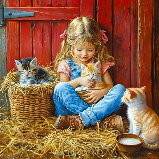 Cute Child - Full Round Drill Diamond Painting 40*40CM