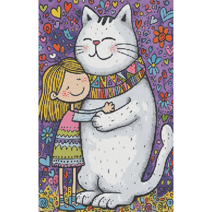 White Cat - Full Round Drill Diamond Painting 40*60CM