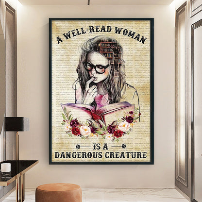 Girl Reading - 11CT Stamped Cross Stitch 40*60CM