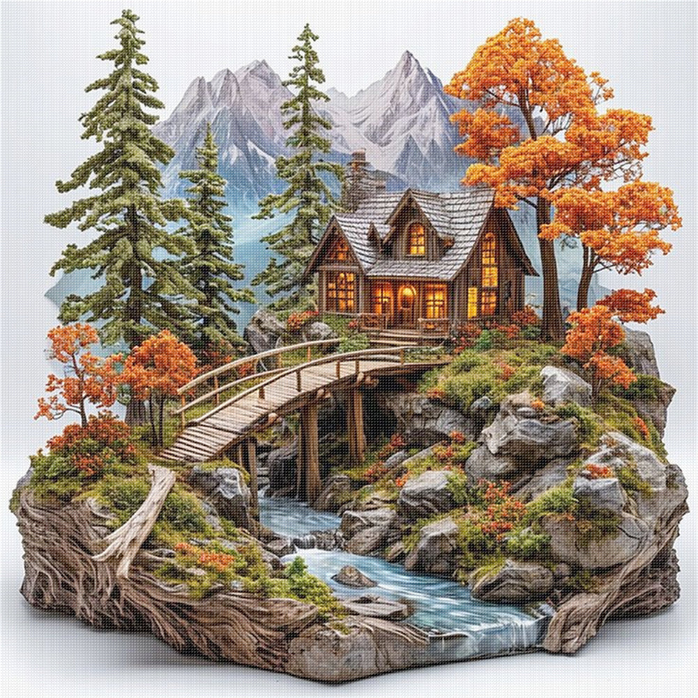 Seasonal Scenery: Autumn - 11CT Stamped Cross Stitch 50*50CM