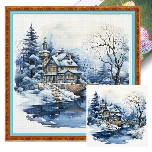Seasonal Scenery: Winter - 11CT Stamped Cross Stitch 50*50CM