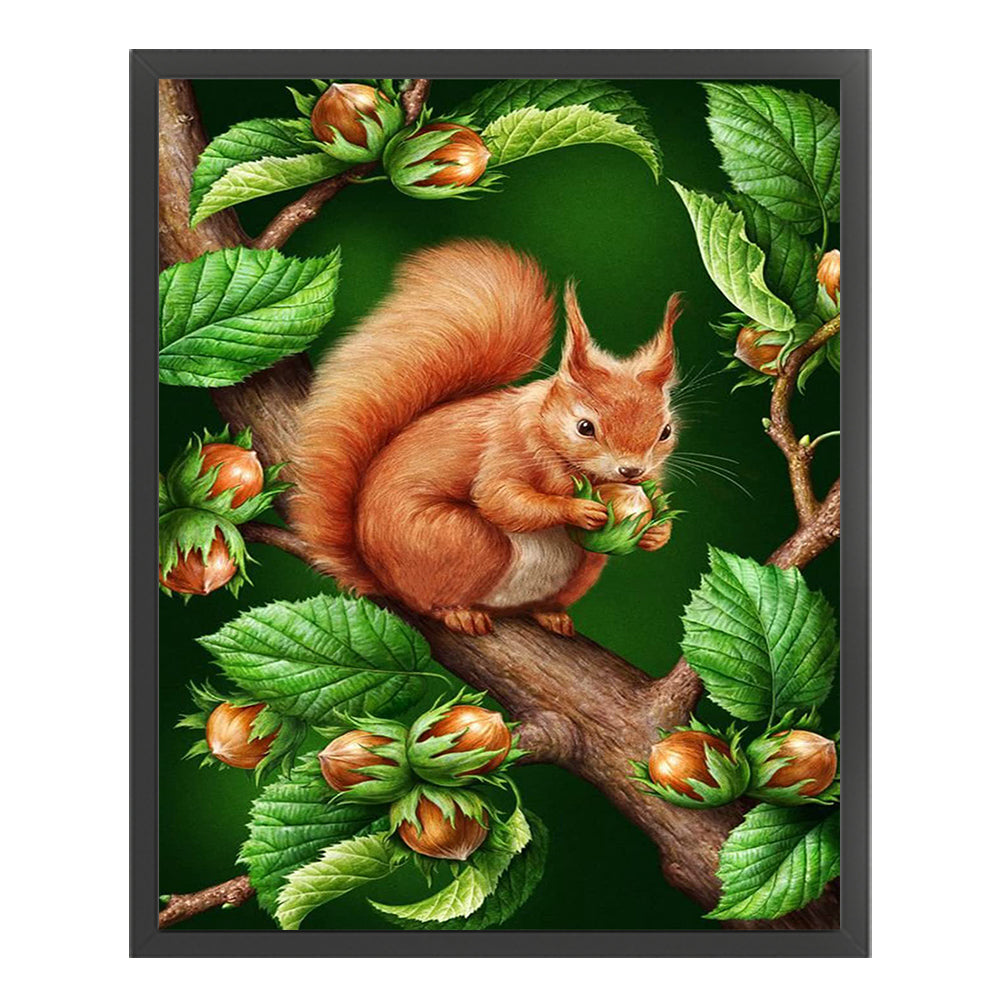 Squirrel On A Branch - 11CT Stamped Cross Stitch 40*50CM