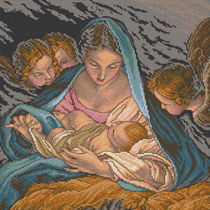 Angel'S Birth - 14CT Stamped Cross Stitch 38*38CM(Joy Sunday)