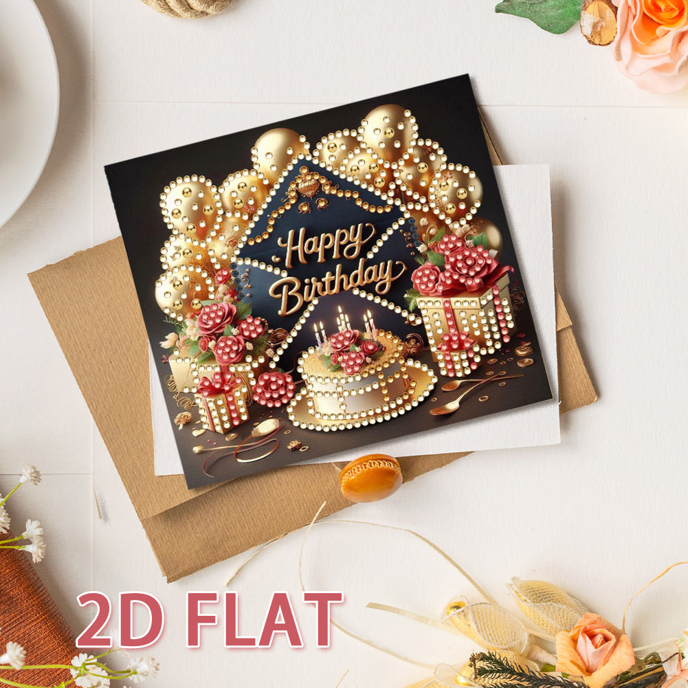10PCS DIY Rhinestone Diamond Art Mosaic Postcards for Festivals and Celebrations