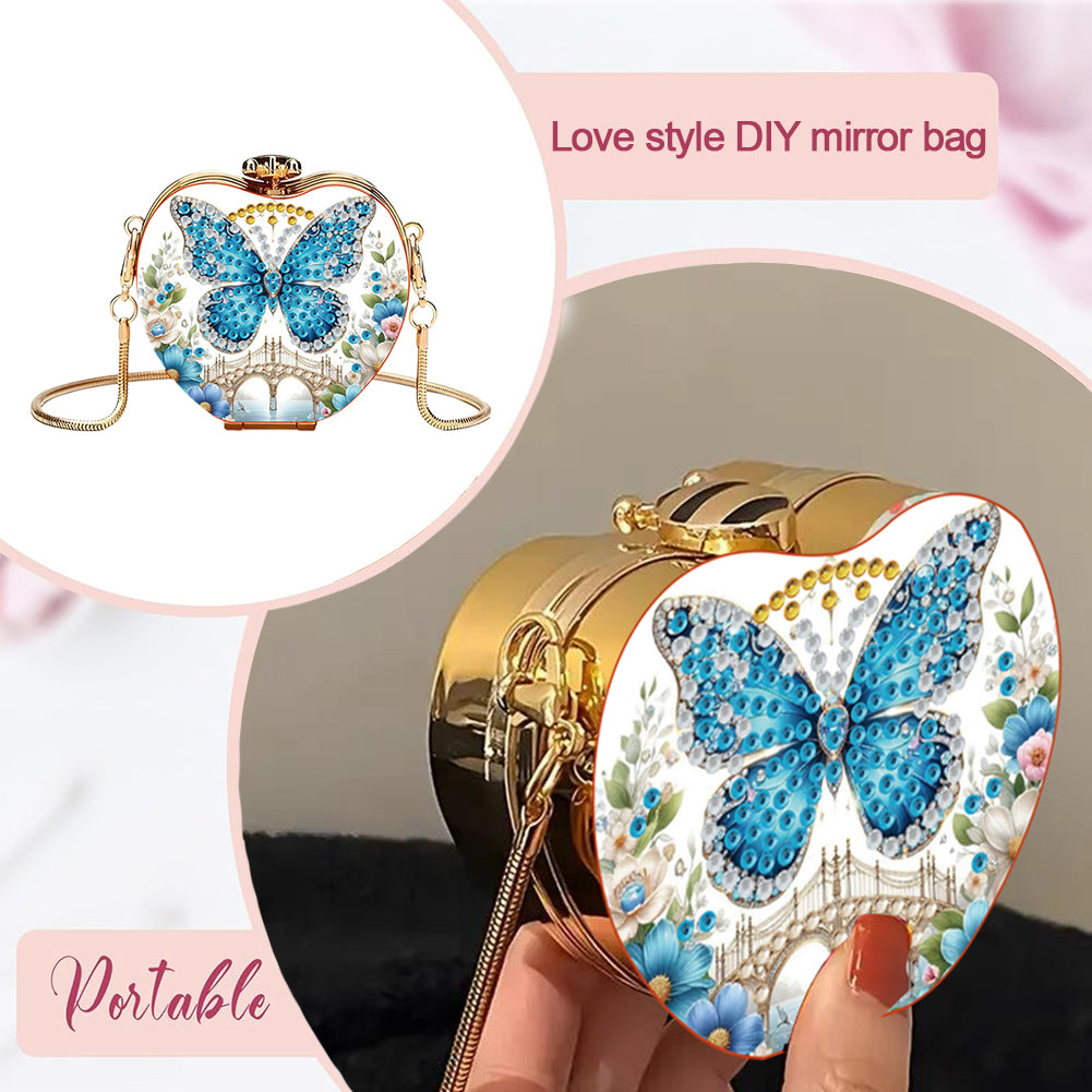 Butterfly DIY Diamond Painting Shoulder Bag for Coins Lipstick Earphones Gifts