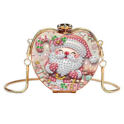 Santa Claus DIY Diamond Painting Shoulder Bag for Coins Lipstick Earphones Gifts