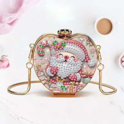 Santa Claus DIY Diamond Painting Shoulder Bag for Coins Lipstick Earphones Gifts