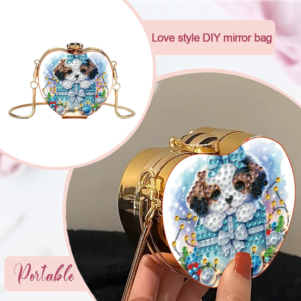 DIY Diamond Painting Shoulder Bag Portable Bag for Coins Lipstick Earphones
