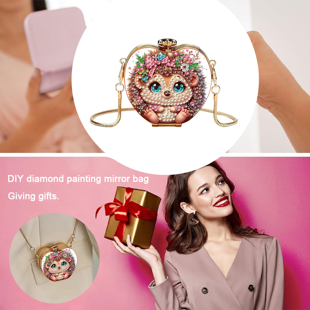 DIY Diamond Painting Shoulder Bag Portable Bag for Coins Lipstick Earphones