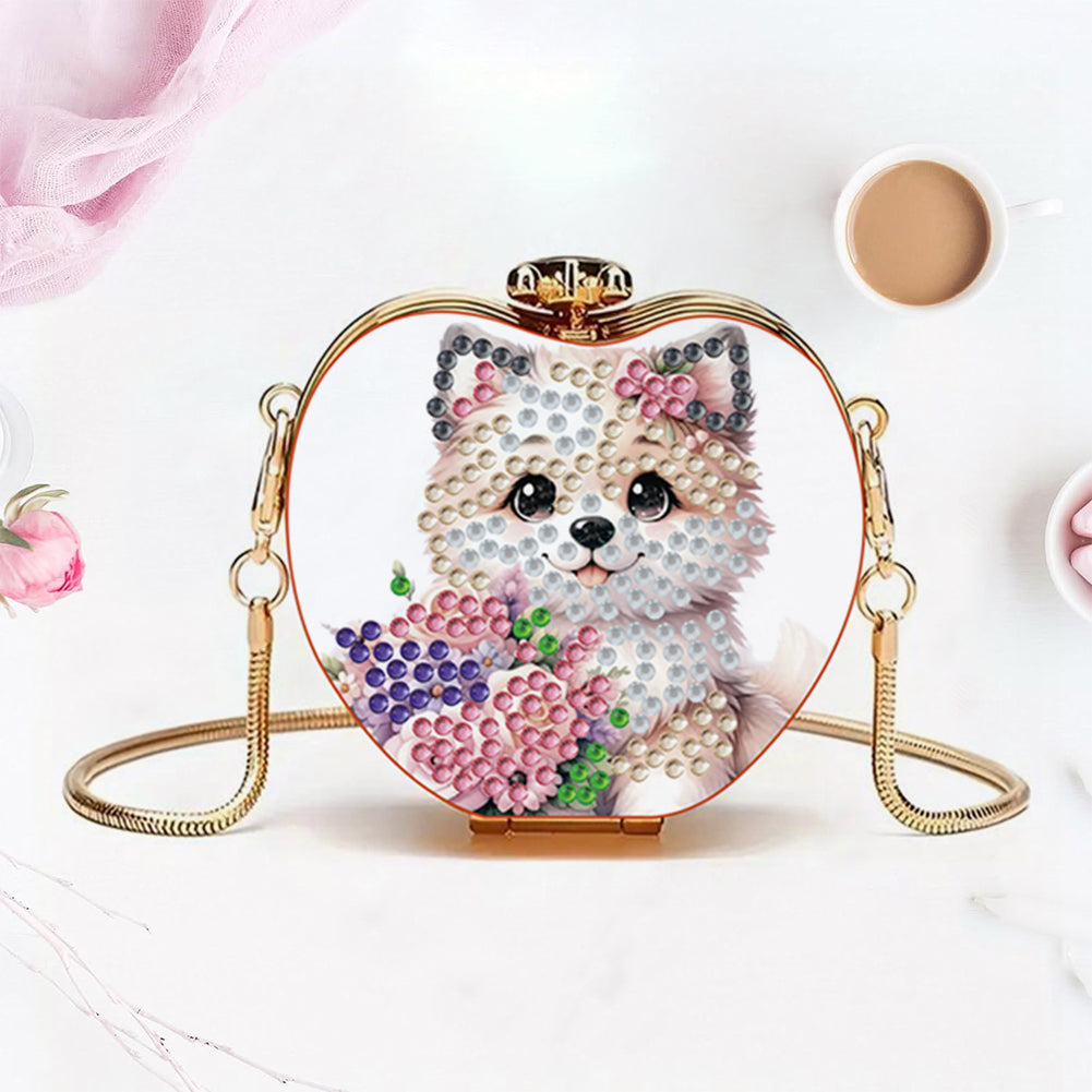 DIY Diamond Painting Shoulder Bag Portable Bag for Coins Lipstick Earphones