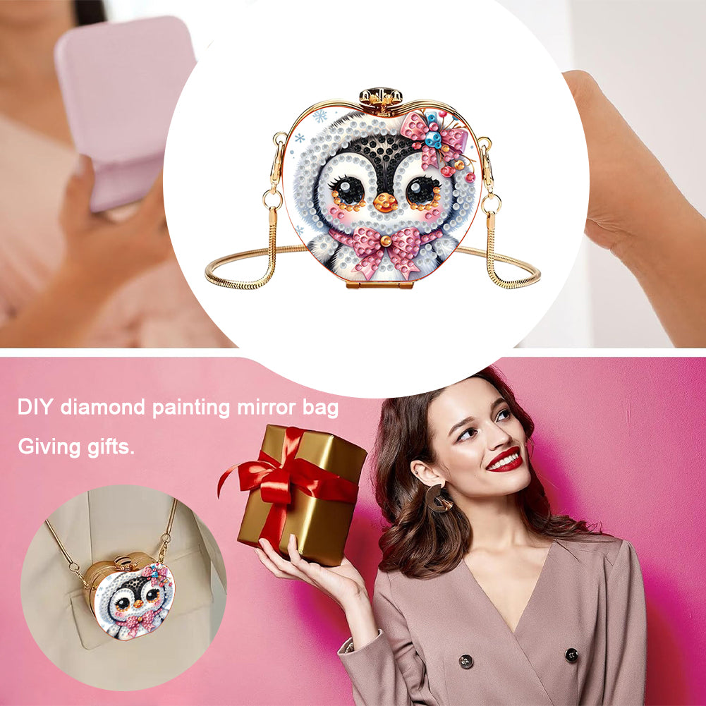 DIY Diamond Painting Shoulder Bag Portable Bag for Coins Lipstick Earphones