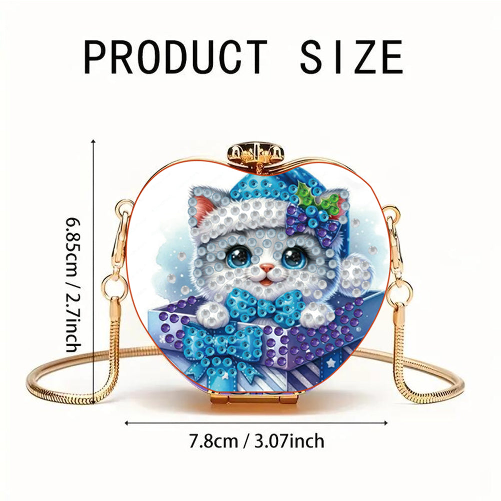 Cat DIY Diamond Painting Shoulder Bag for Coins Lipstick Earphones Gifts
