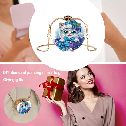 Cat DIY Diamond Painting Shoulder Bag for Coins Lipstick Earphones Gifts