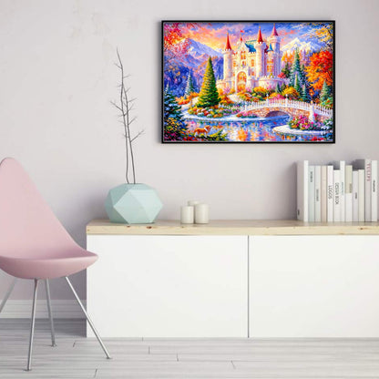 Dream Castle - 14CT Stamped Cross Stitch 53*40CM