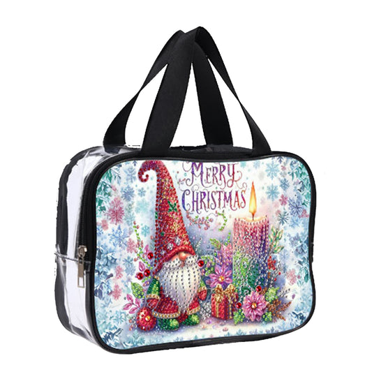 DIY Gnome Diamond Painting Bling Rhinestone Makeup Bag Large Storage Bag