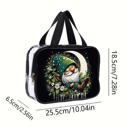 DIY Gnome Diamond Painting Bling Rhinestone Makeup Bag Large Storage Bag